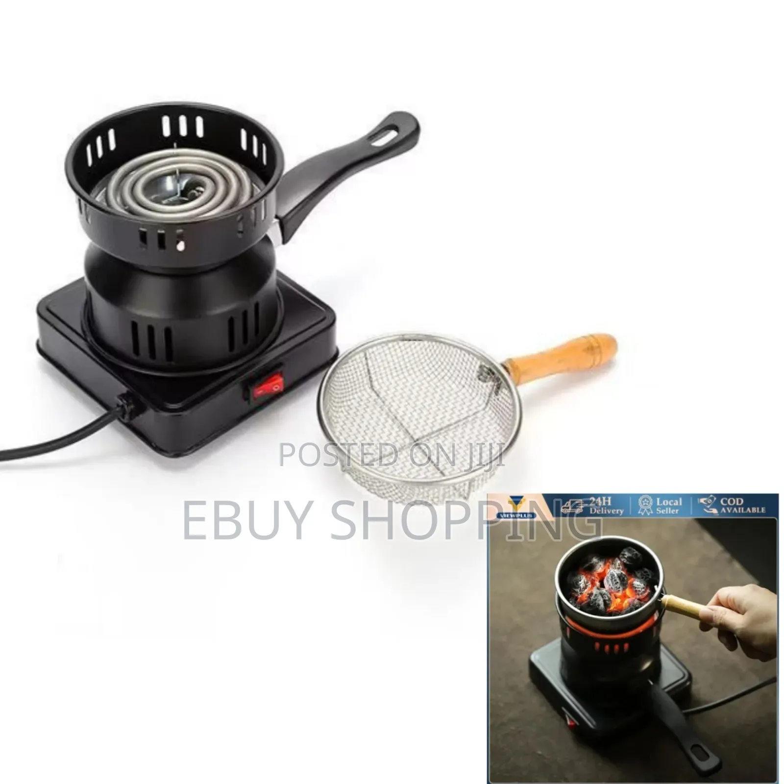 **Portable Electric Charcoal Burner – No Smoke, No Hassle**