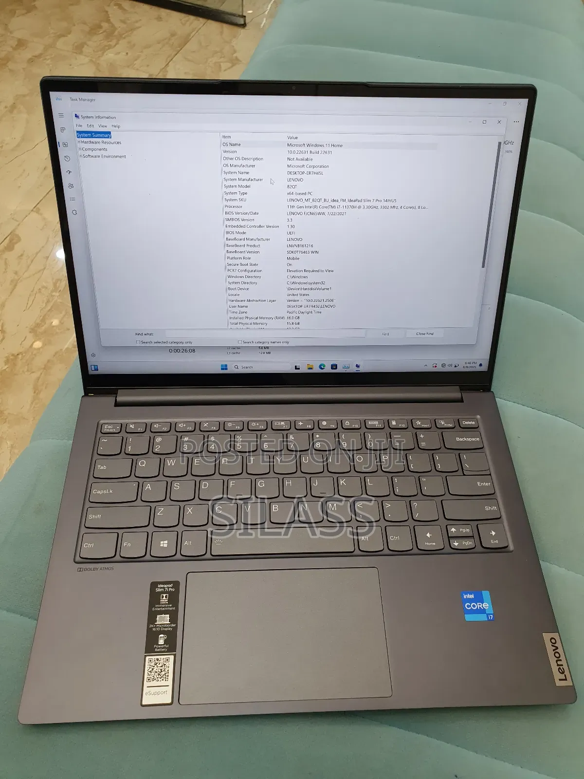 New Laptop Lenovo 16GB Intel Core I7 SSD 512GB