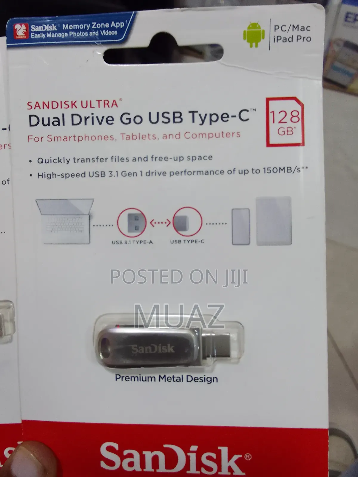 Sandisk 128gb Dual Drive – Usb-C Usb-a in One!