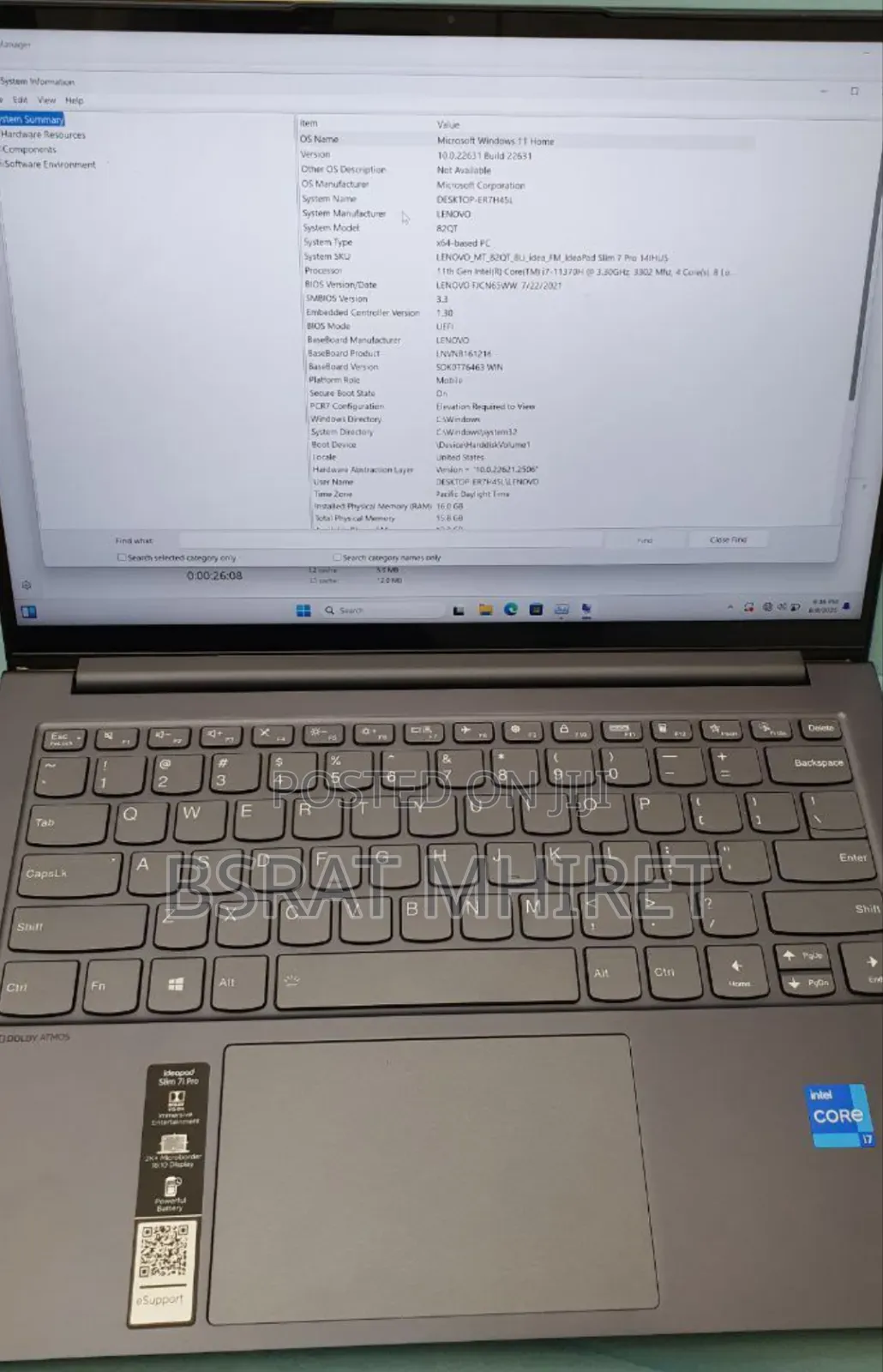 New Laptop Lenovo IdeaPad 720S 16GB Intel Core I7 SSD 512GB