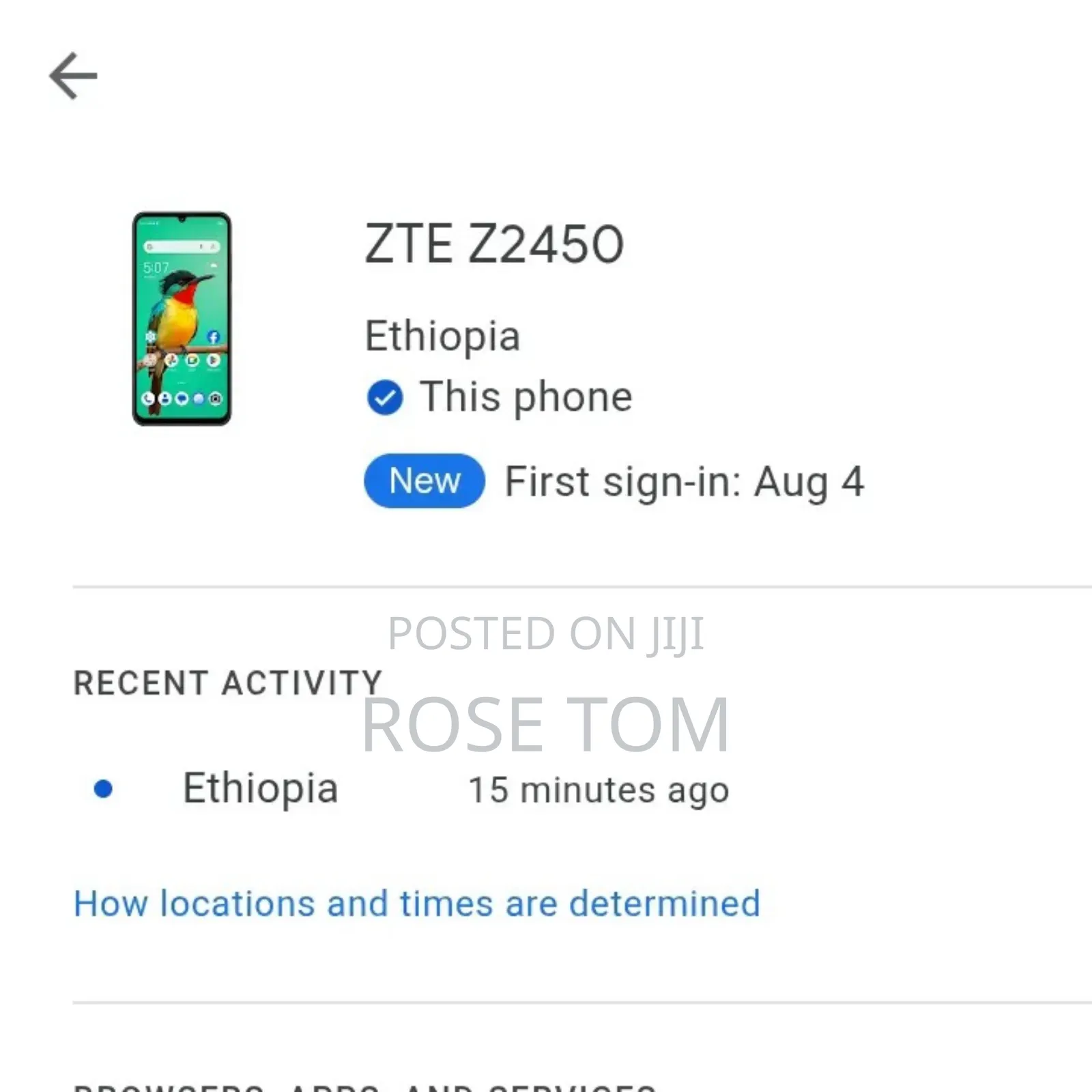 New ZTE A55 128 GB Green