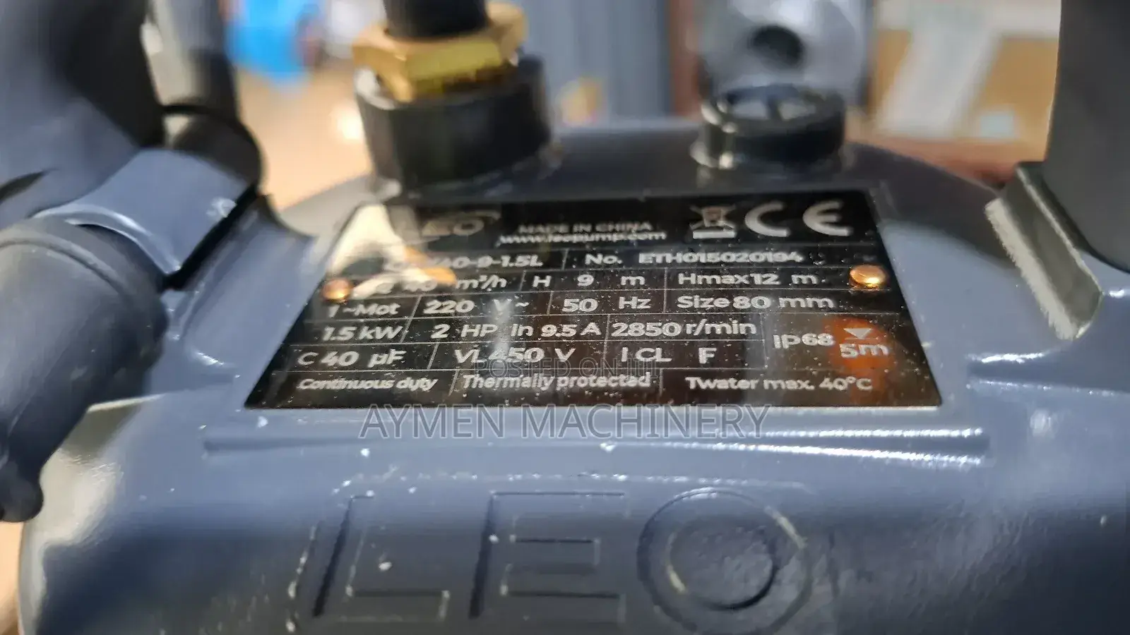 Leo Submersible Pump 2hp የጉድጓድ ውሀ ፓምፕ