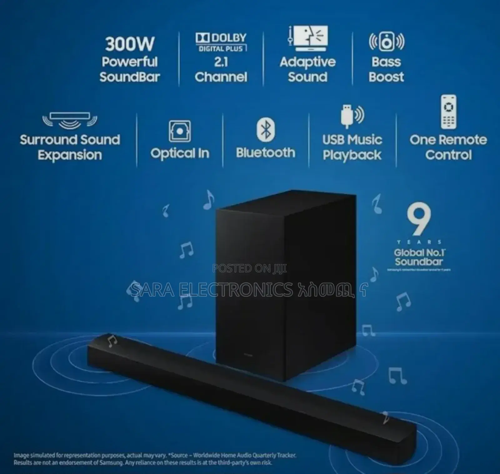 ☆Samsung Sound Bar Boom Boom C-450 Real ➜Free Delivery ➜Price 76,500