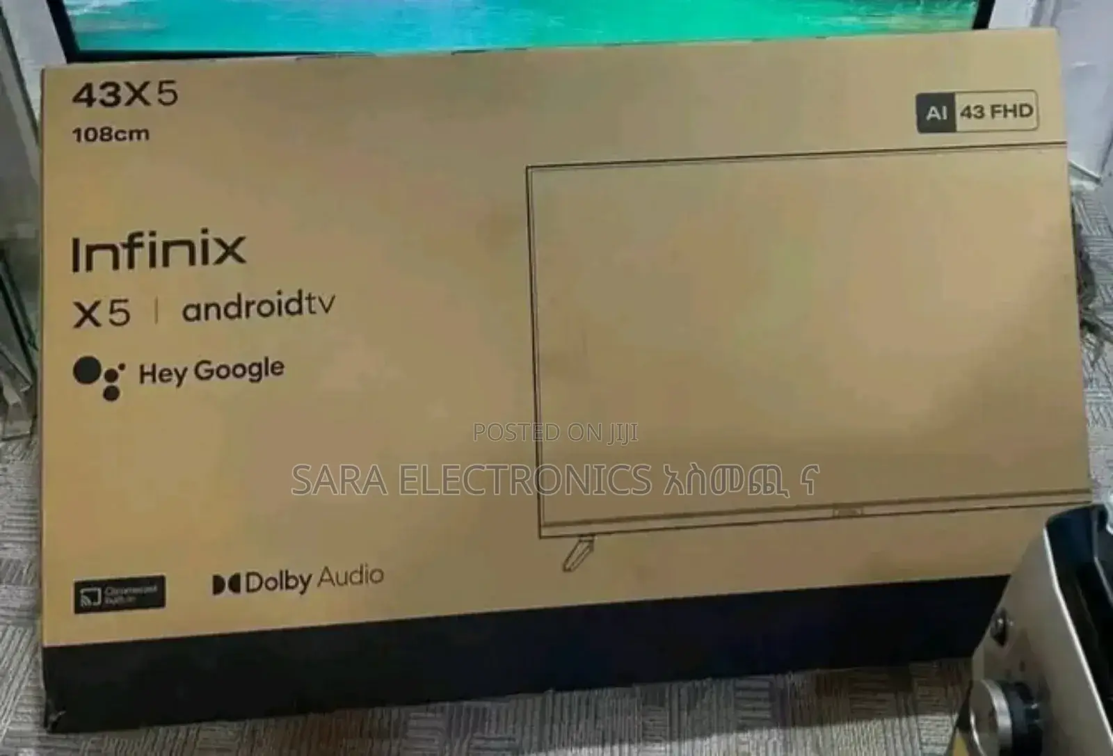 ◆infinix 43" Google Android TV ◆ Free Deliver ◆10_year Warranty