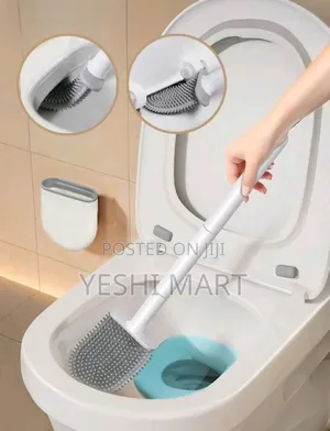Photo - Install Silicone Toilet Brush No Dead Corner, Wall-Mounted