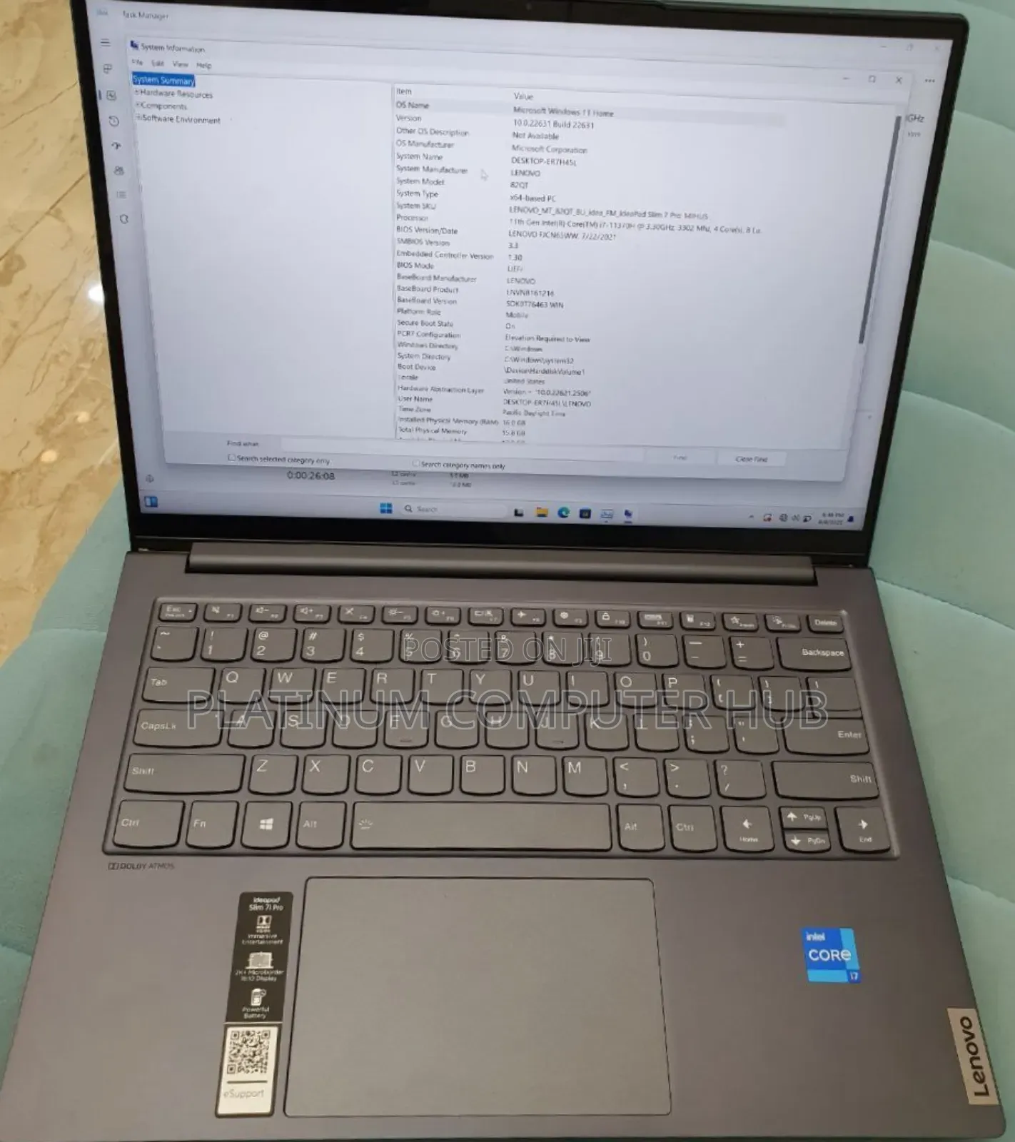 New Laptop Lenovo IdeaPad 720S 16GB Intel Core I7 SSD 512GB