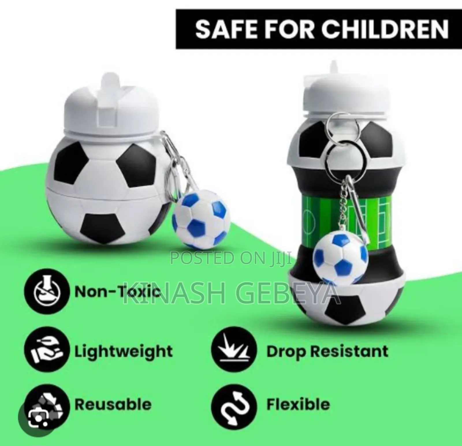 High Quality Kids Foldable Water Bottle(ተጣጣፊ የውሀ ኮዳ)