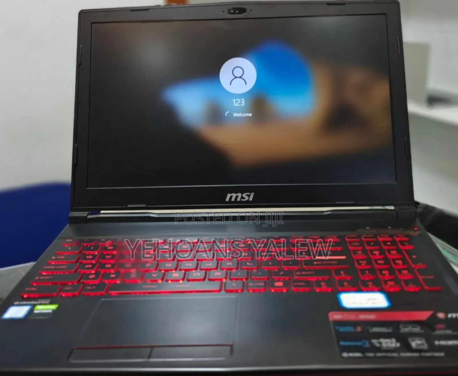 New Laptop MSI GL63 8RD 16GB Intel Core I7 HDD+SSD 1T