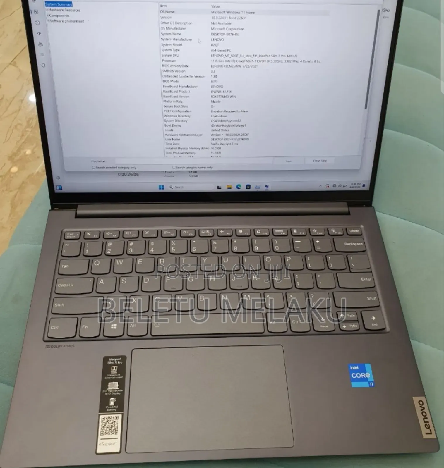 New Laptop Lenovo Ideapad 3 16GB Intel Core I7 SSD 512GB