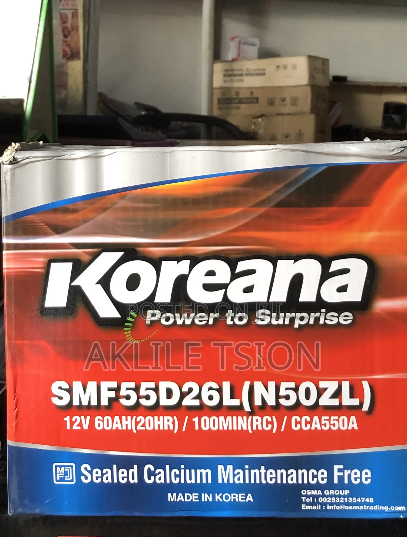 Car Battery Koreana 60ah