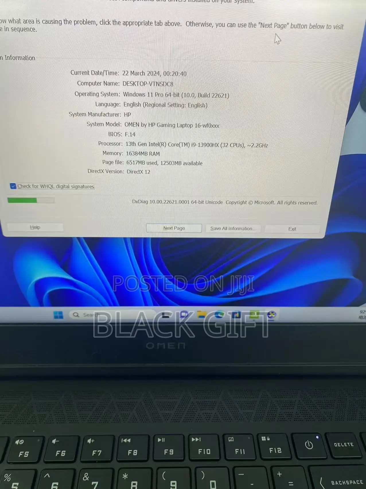 New Laptop HP Omen 16 16GB Intel Core I9 SSD 1T