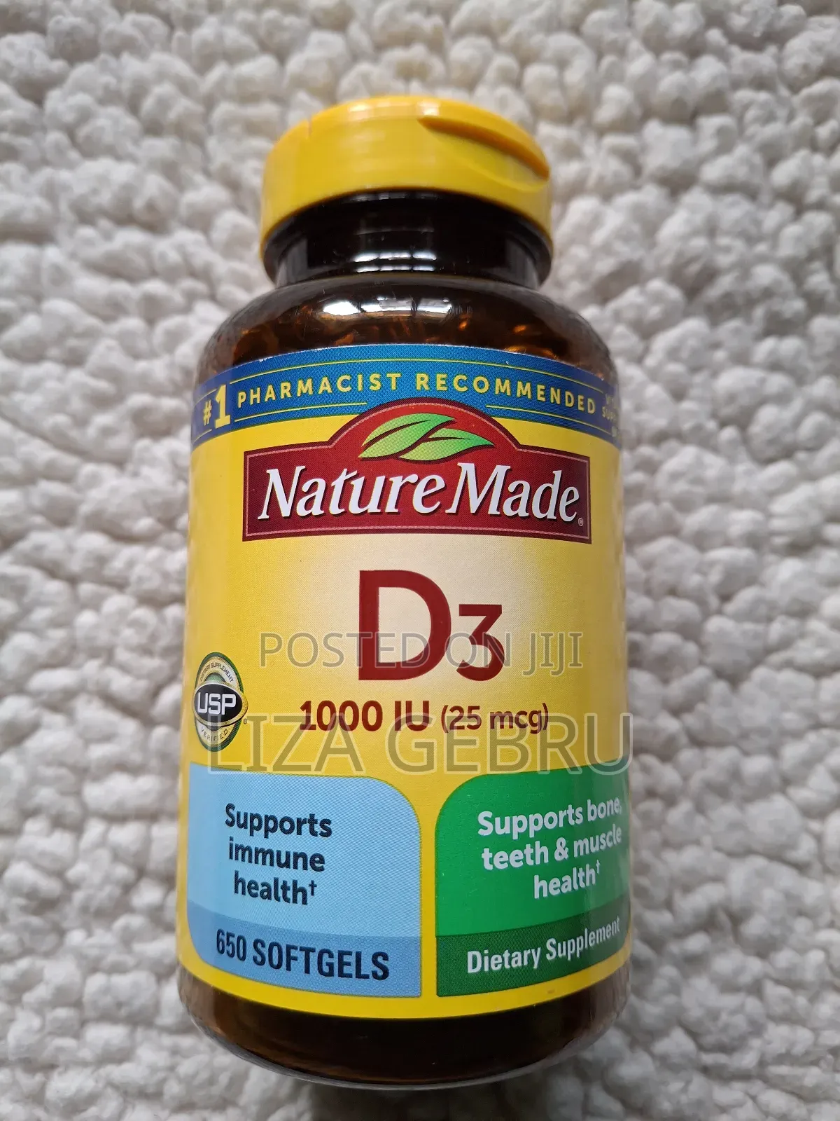 Nature Made Vitamin D3. 650 Soft Gels