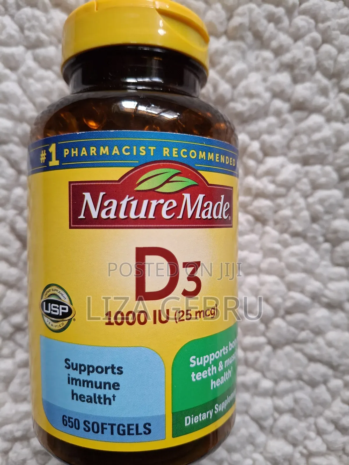 Nature Made Vitamin D3. 650 Soft Gels