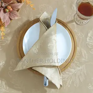 Luxury Fabric Table Cloths With Strong Vinyl Pad Underneath