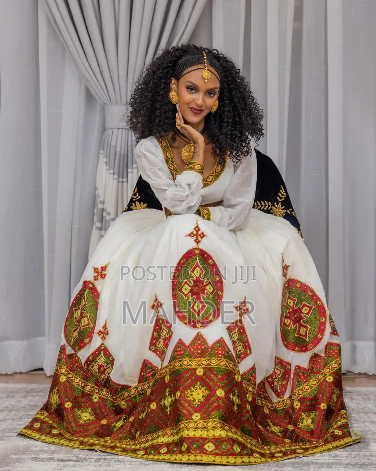 Beaded Wedding Habesha Dress