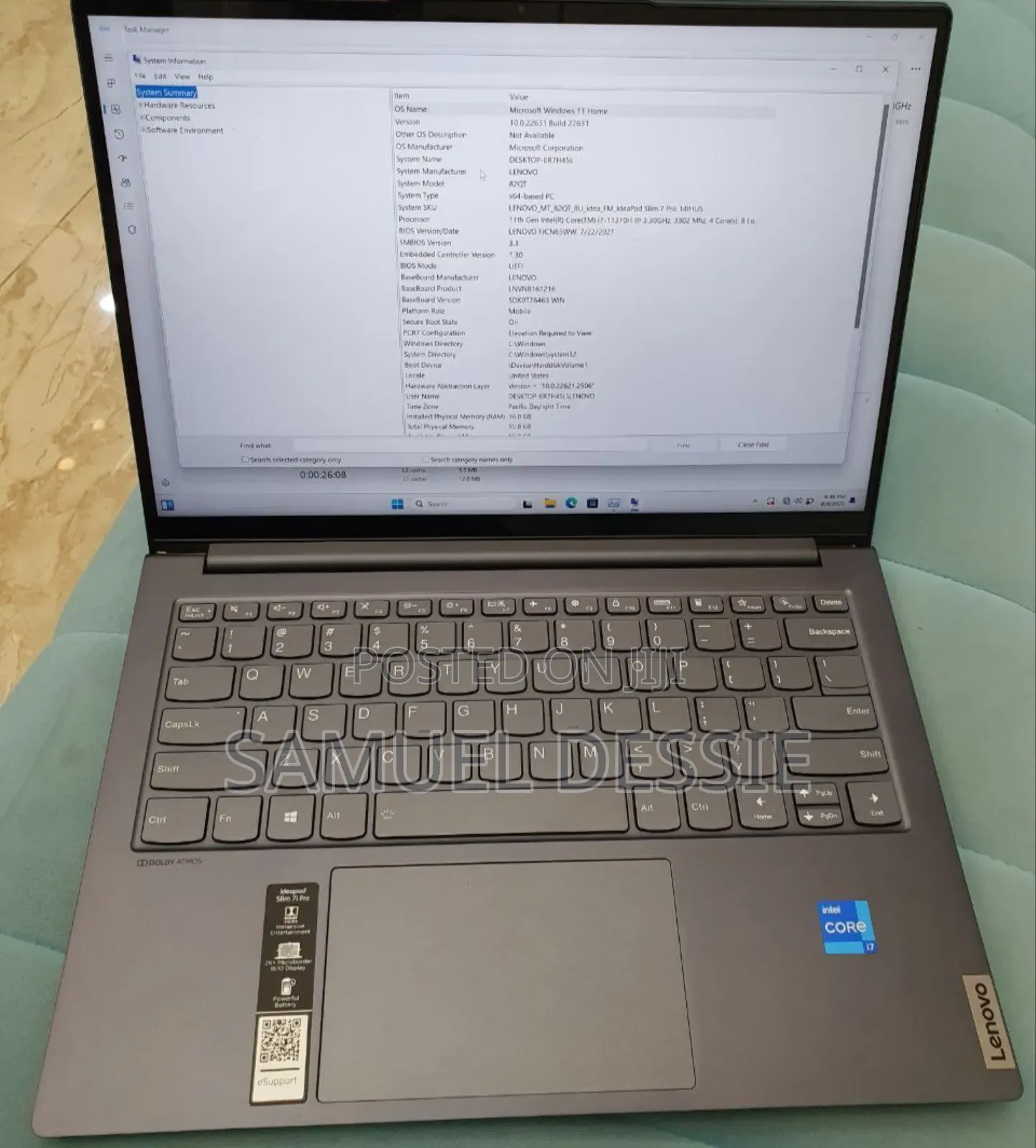 New Laptop Lenovo IdeaPad 1 16GB Intel Core I7 SSD 512GB