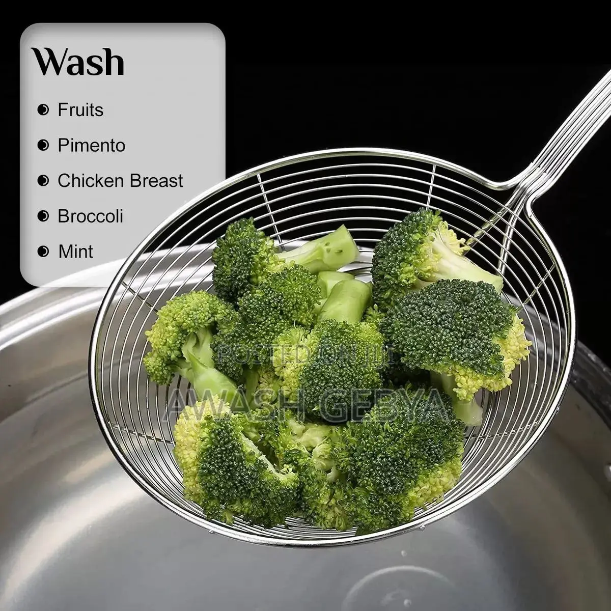 Satinless Steel Spider Strainer