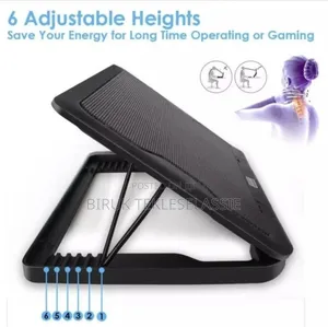 Sy-k2 Laptop Dual Cooling Pad Adjustable Stand