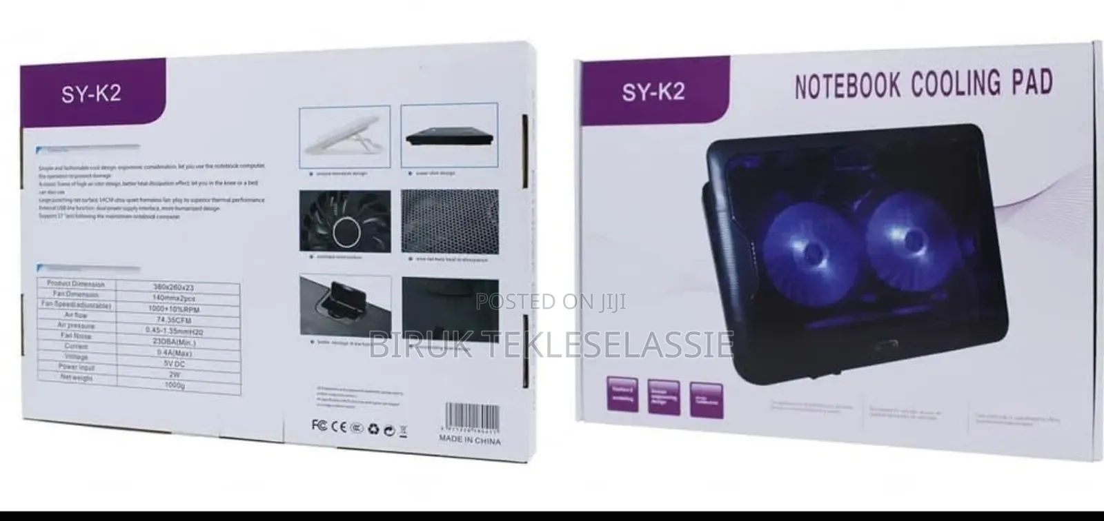 Laptop Stand Cooling Pad Two-fan 2x Fan Sy-k2