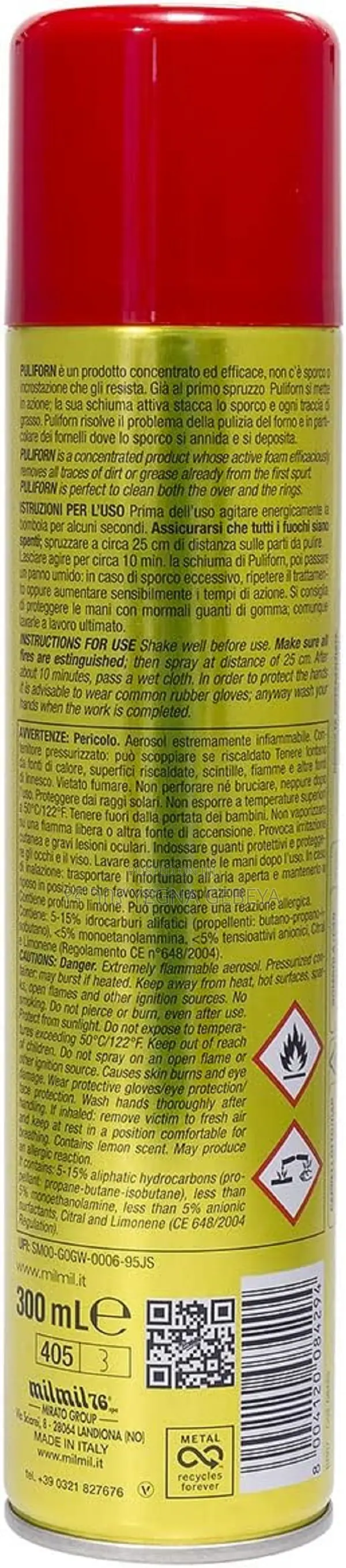 Strabilia Oven Cleaner – 1800 Ml Made in Italy