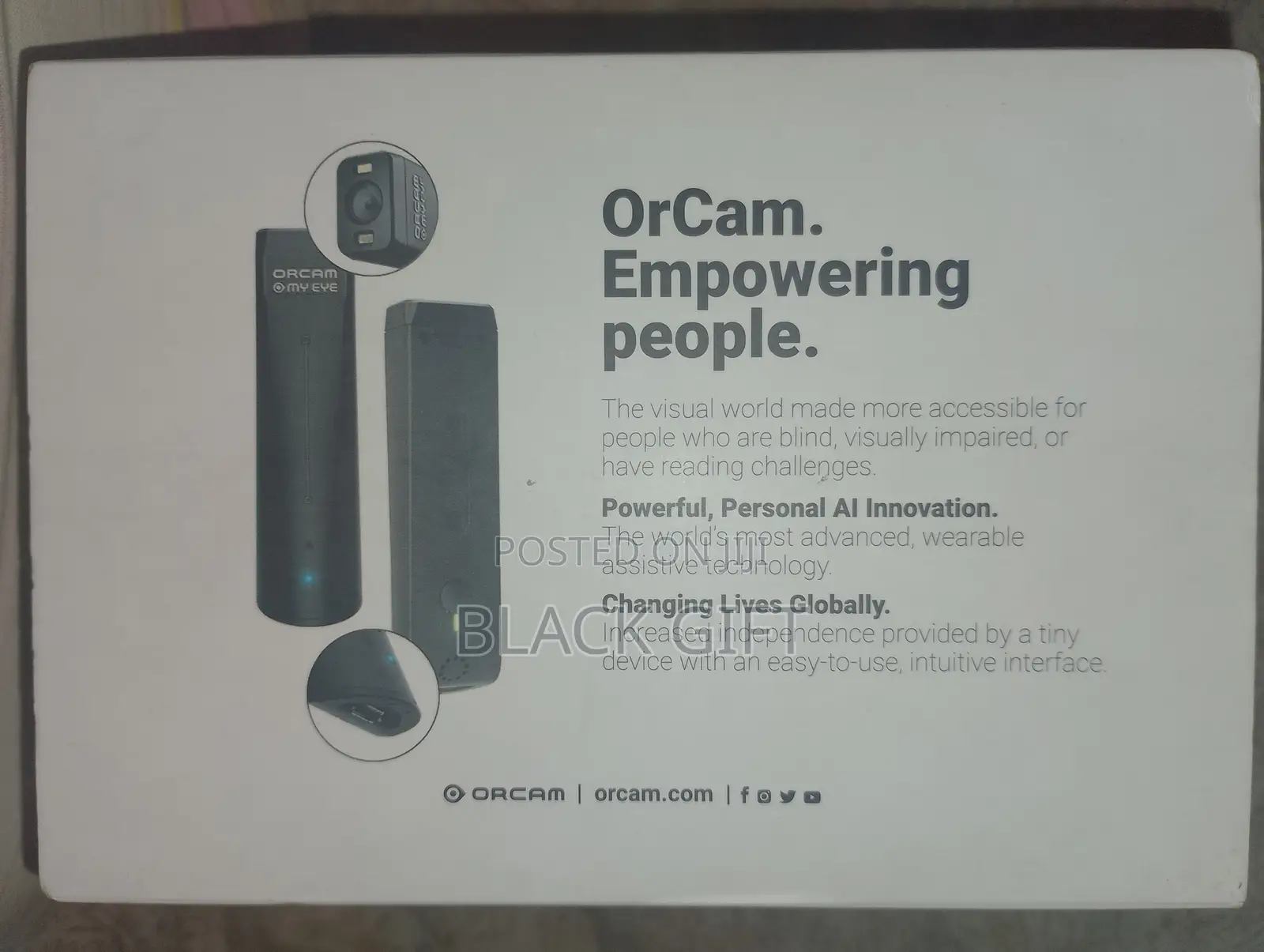 Orcam Myeye 2 –Ai Wearable Assistive Device for the Visually