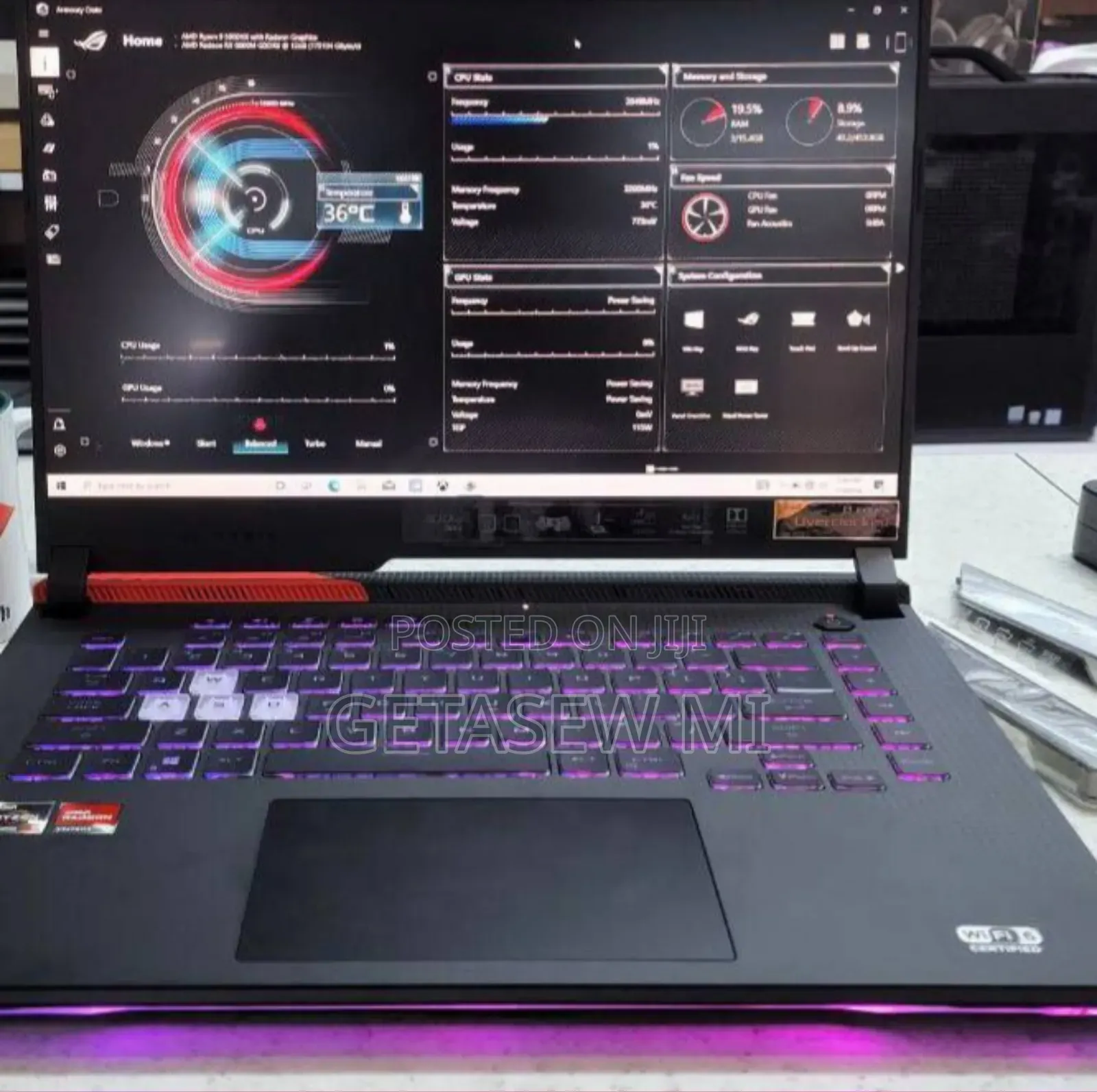 New Laptop Asus ROG Strix G15 16GB AMD Ryzen 9 SSD 1T