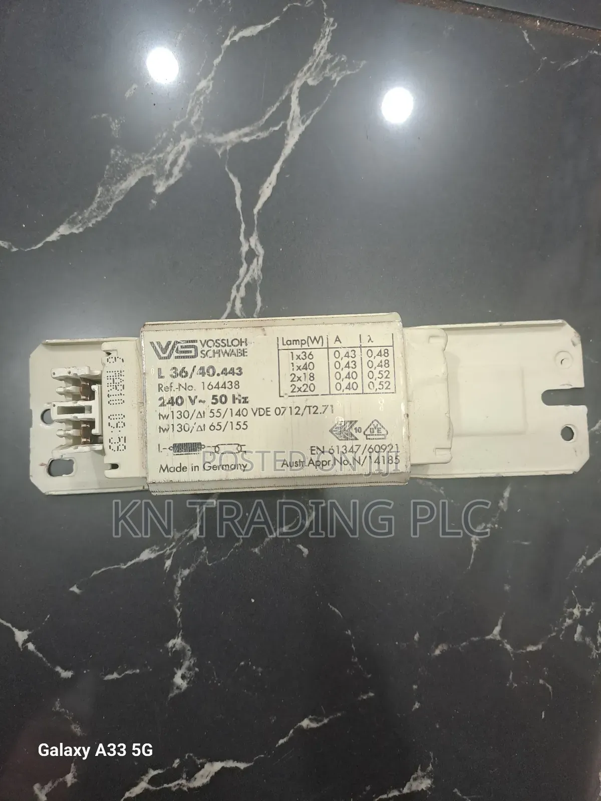 Ballast 1x36watt,2x18watt