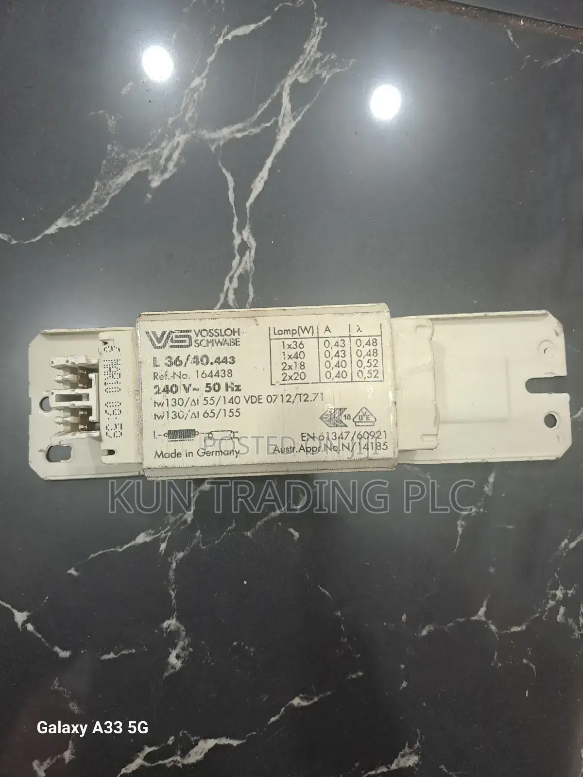 Ballast 1x36watt,2x18watt