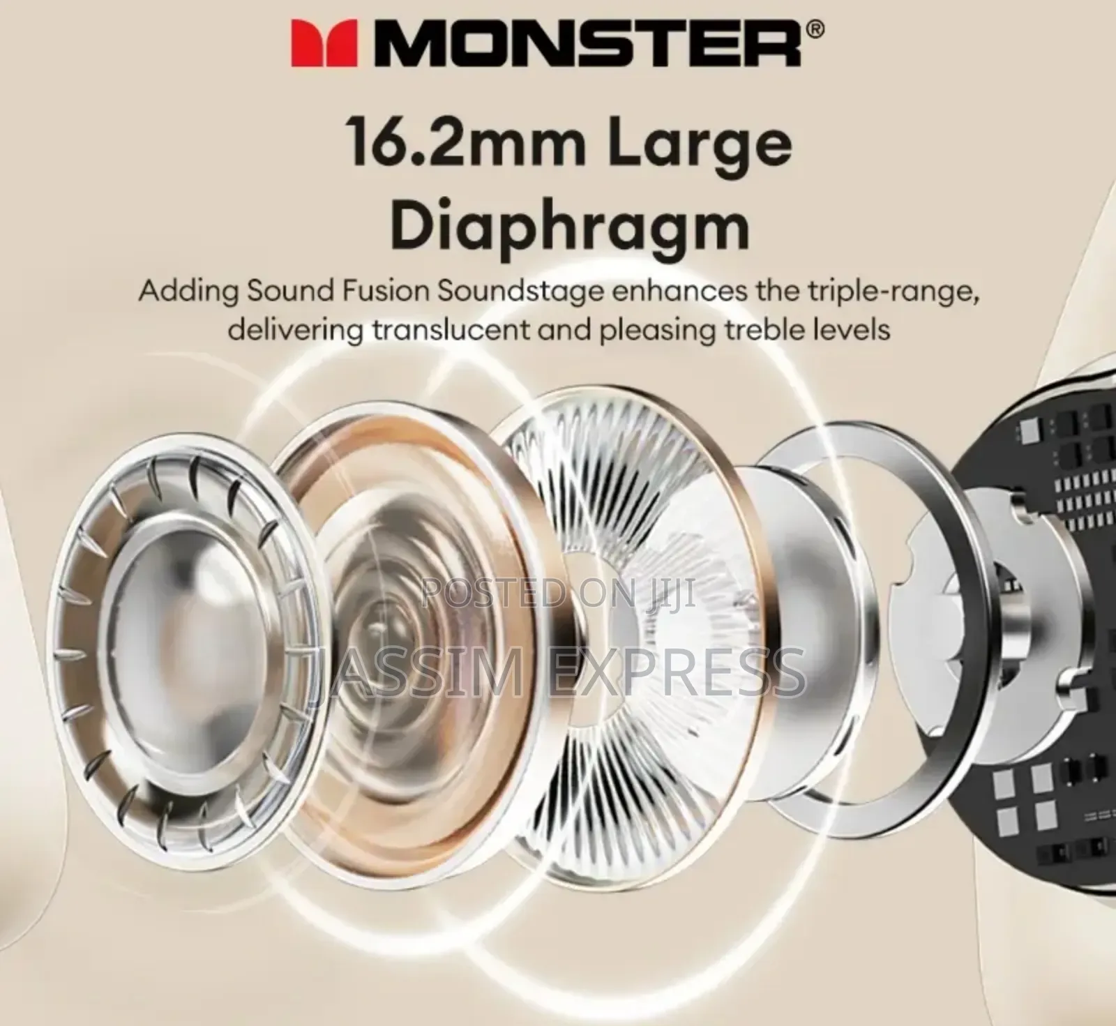 Monster Waterproof 360° Stereo Sound Earphones Hifi Stereo