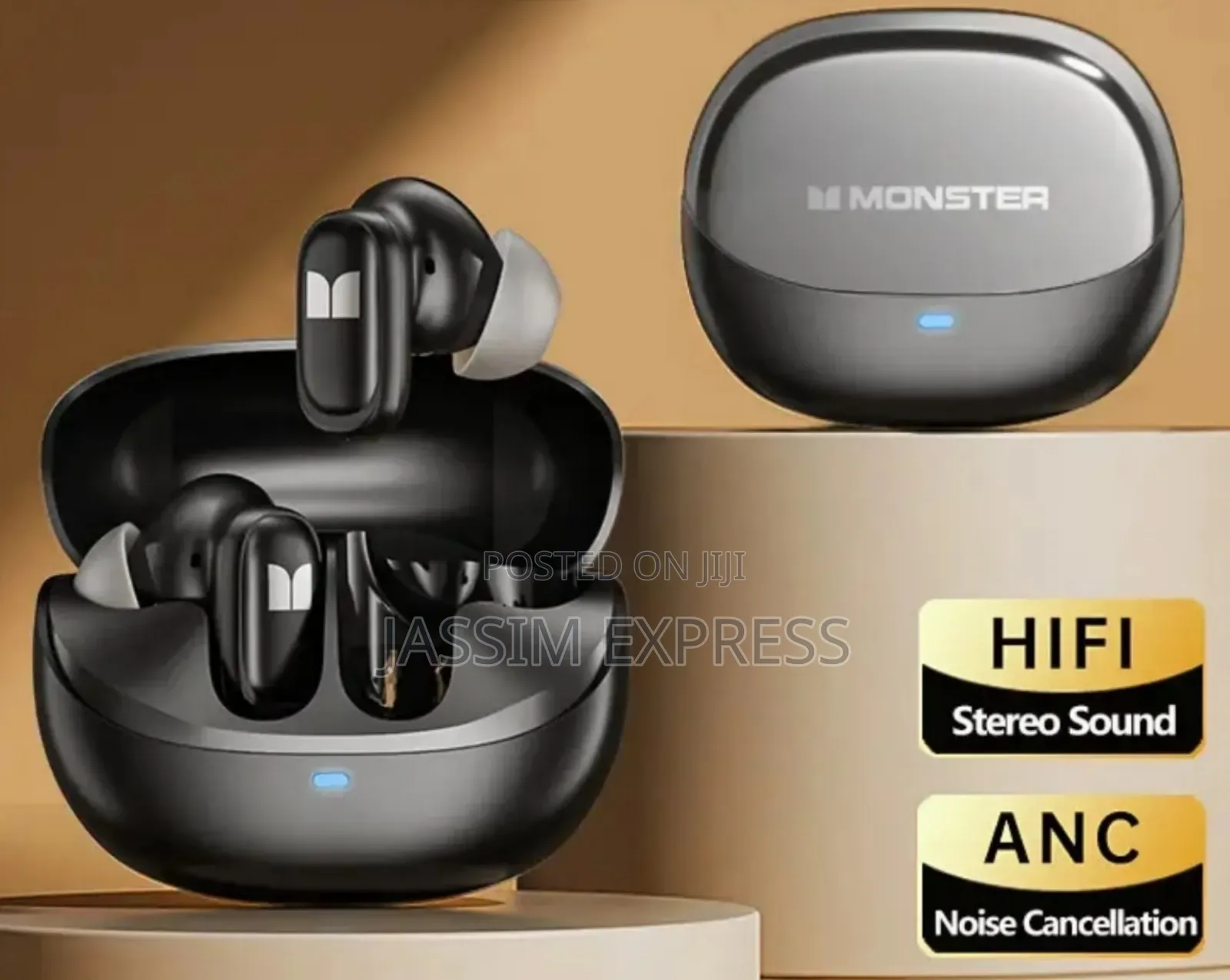 Monster Brand የሆነ Original ከፍተኛ የድምጽ ጥራት ያለው ስልክ ለማውራትም Anc