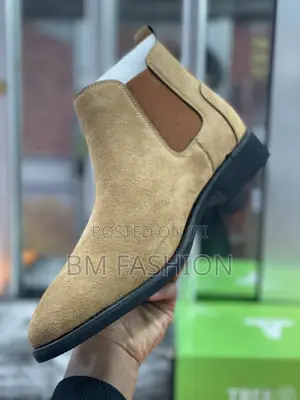 Trendy Kaki Chelsea Boots Suede Fashion