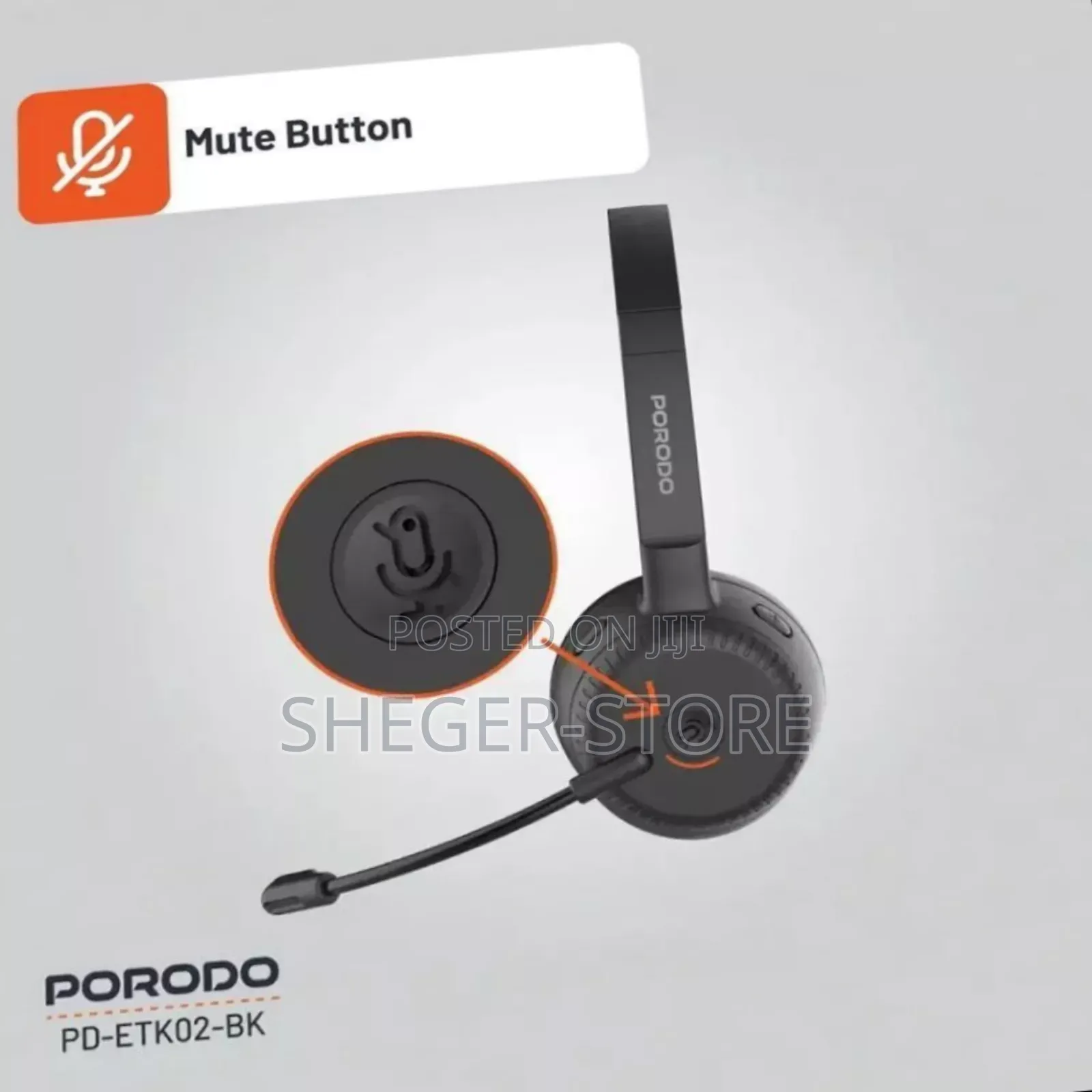 Porodo Office Wireless Headset(Free Delivery Included)