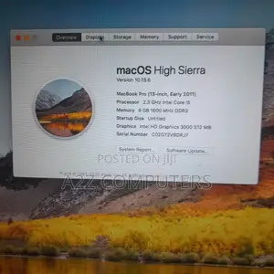 Laptop Apple MacBook Pro 2011 8GB Intel Core I5 HDD 320GB