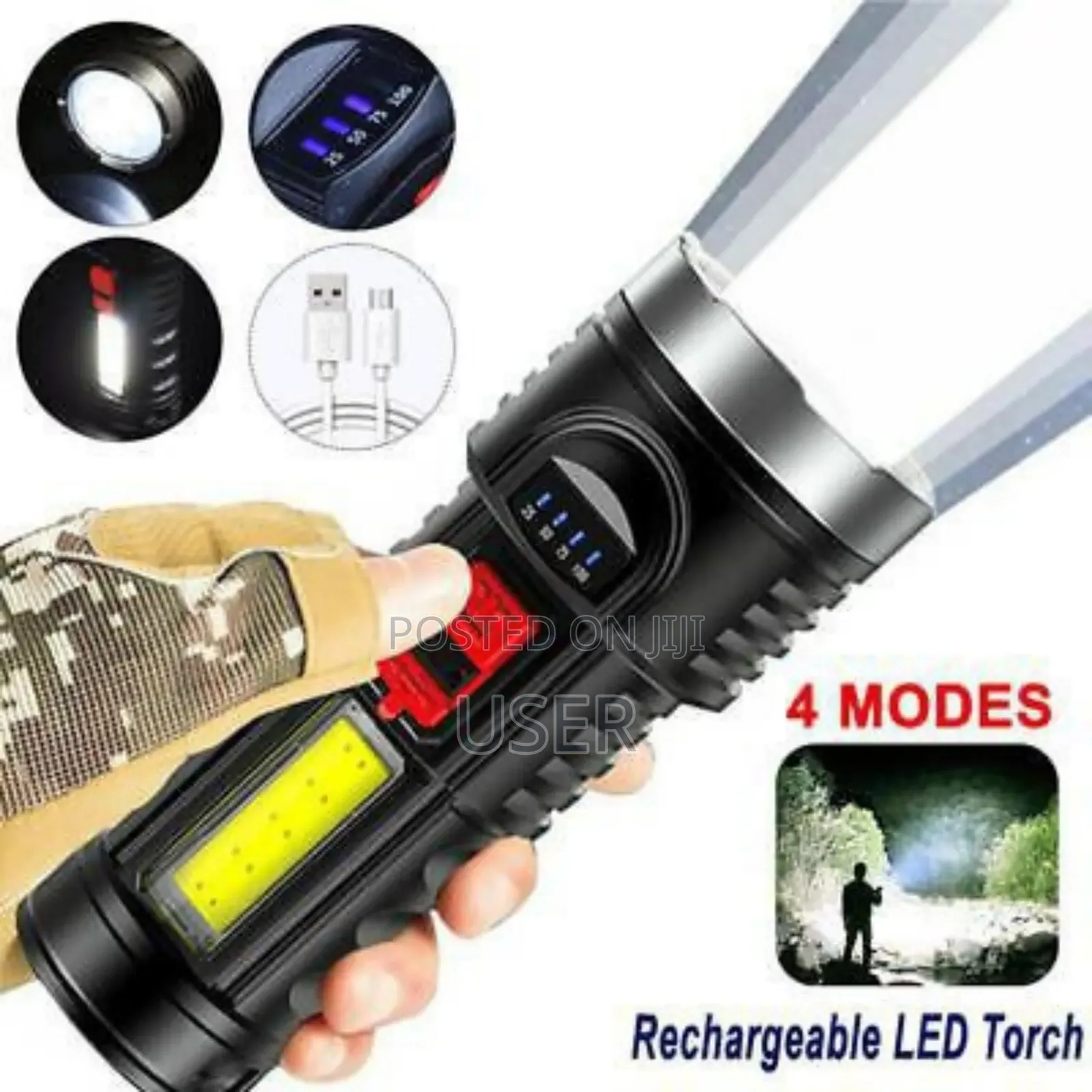 Rechargeable and Solar Led Flashlight