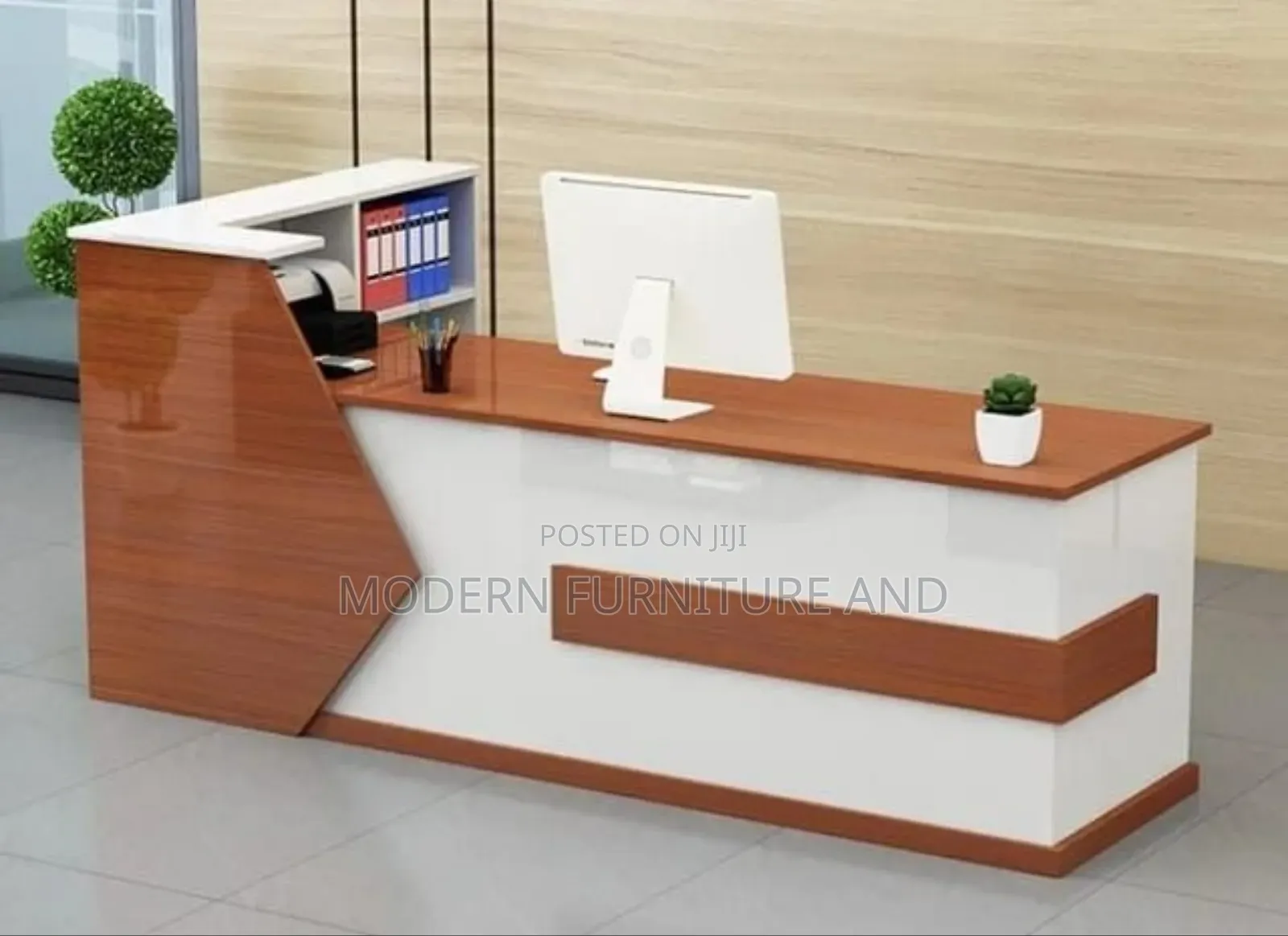 Charming Reception Desk: Stylish Functional Solution