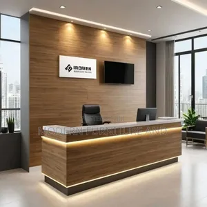 Charming Reception Desk: Stylish Functional Solution