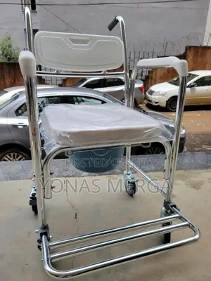 Photo - Toilet Chair=Drop Arm Commode, Padded - 8.0 Ounces, White