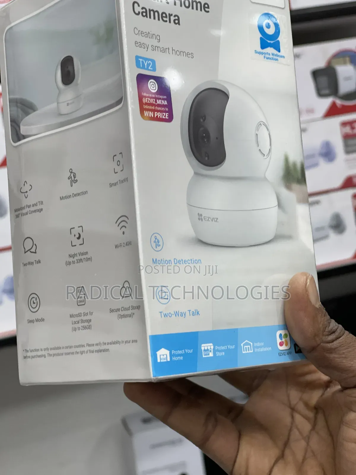 Ty2 Ezviz 360° የሚዞር ድምፅ የሚቀርፅ Security Camera Xiaomi Mi Imou