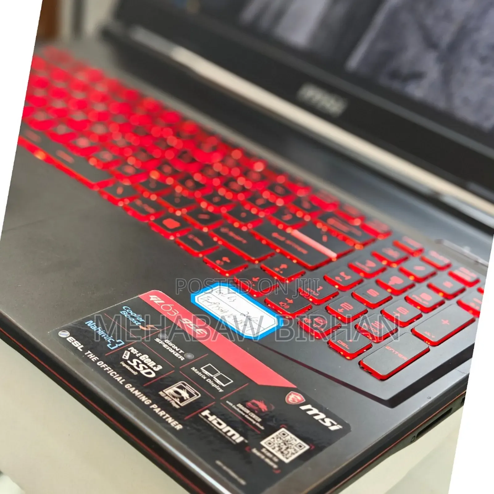 New Laptop MSI GL63 8RD 16GB Intel Core I7 HDD+SSD 1T