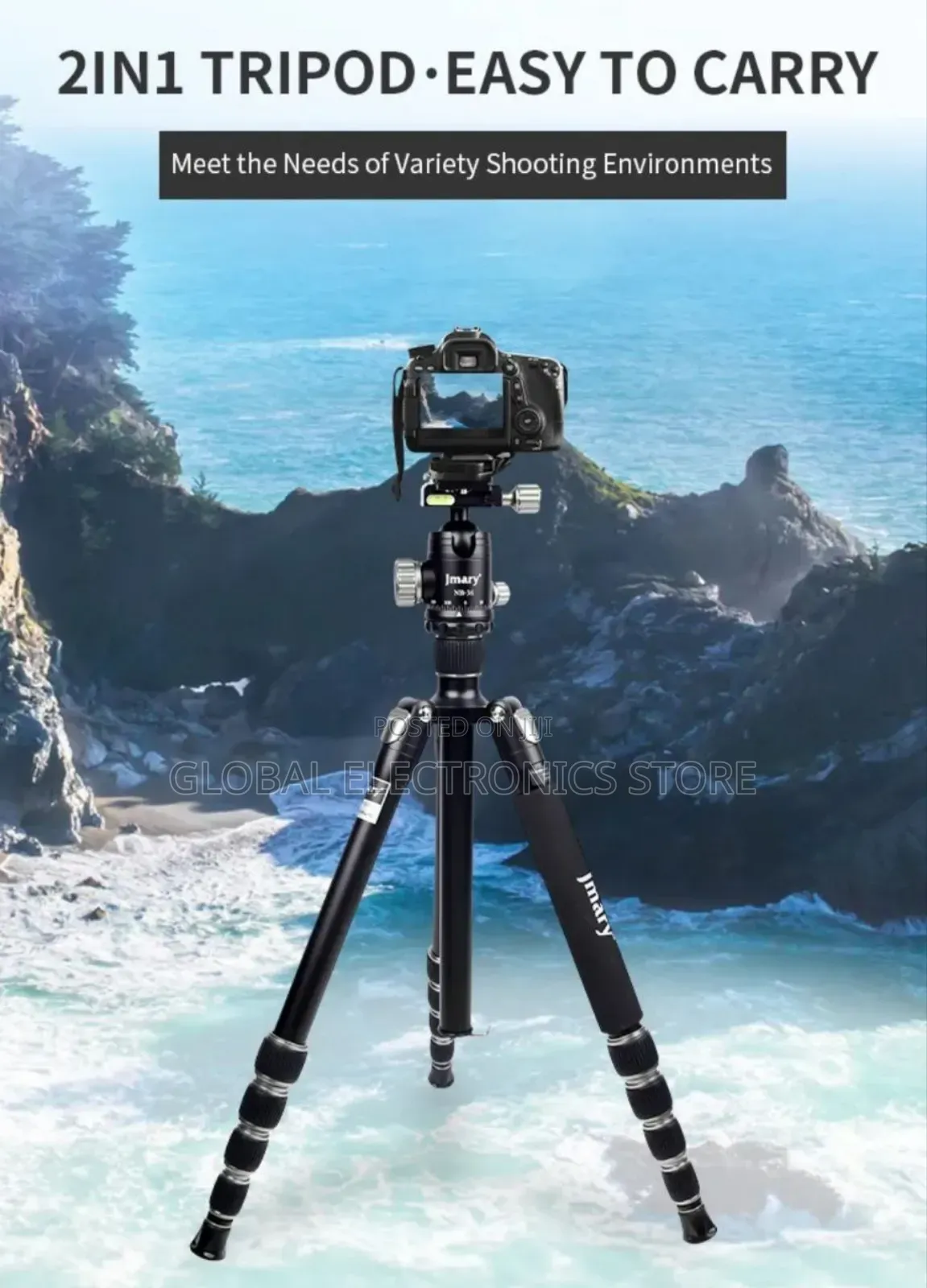 Jmary Techlife Aluminium Alloy Professional Tripod Monopod