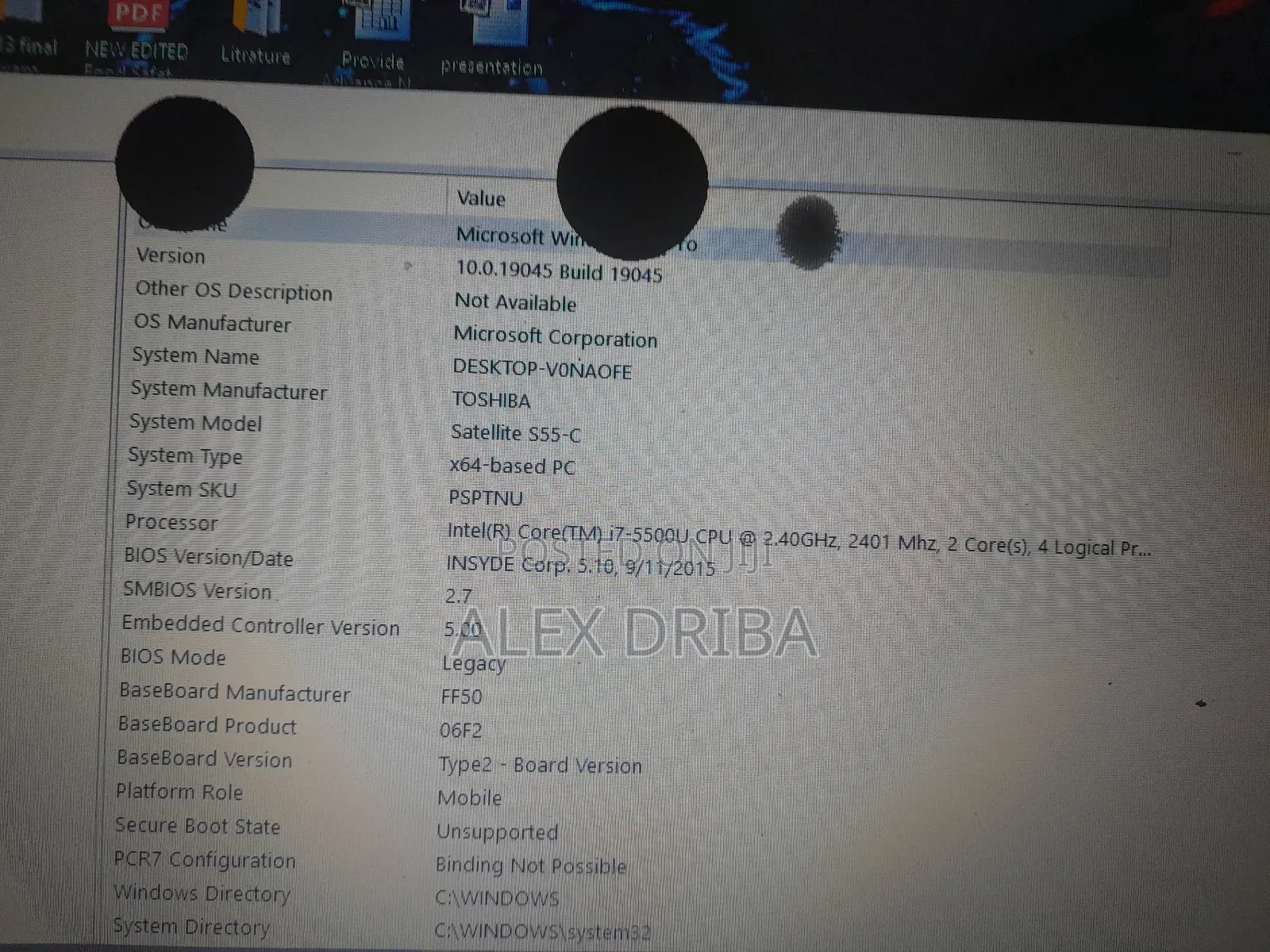 Laptop Toshiba Satellite C55 12GB Intel Core I7 SSHD (Hybrid) 1T