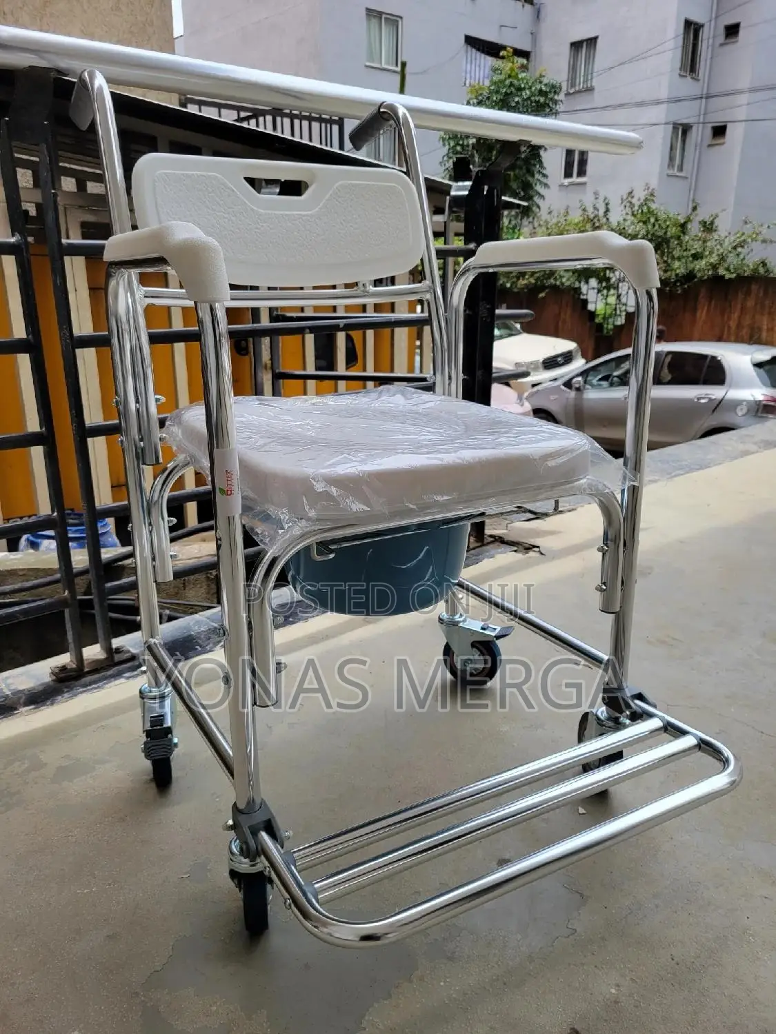 Toilet Chair墩昉bedside Toilet霑三padded Seat Wheel Lock Pu Seat