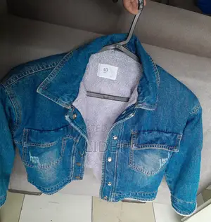 Blue Crop Jeans Jacket