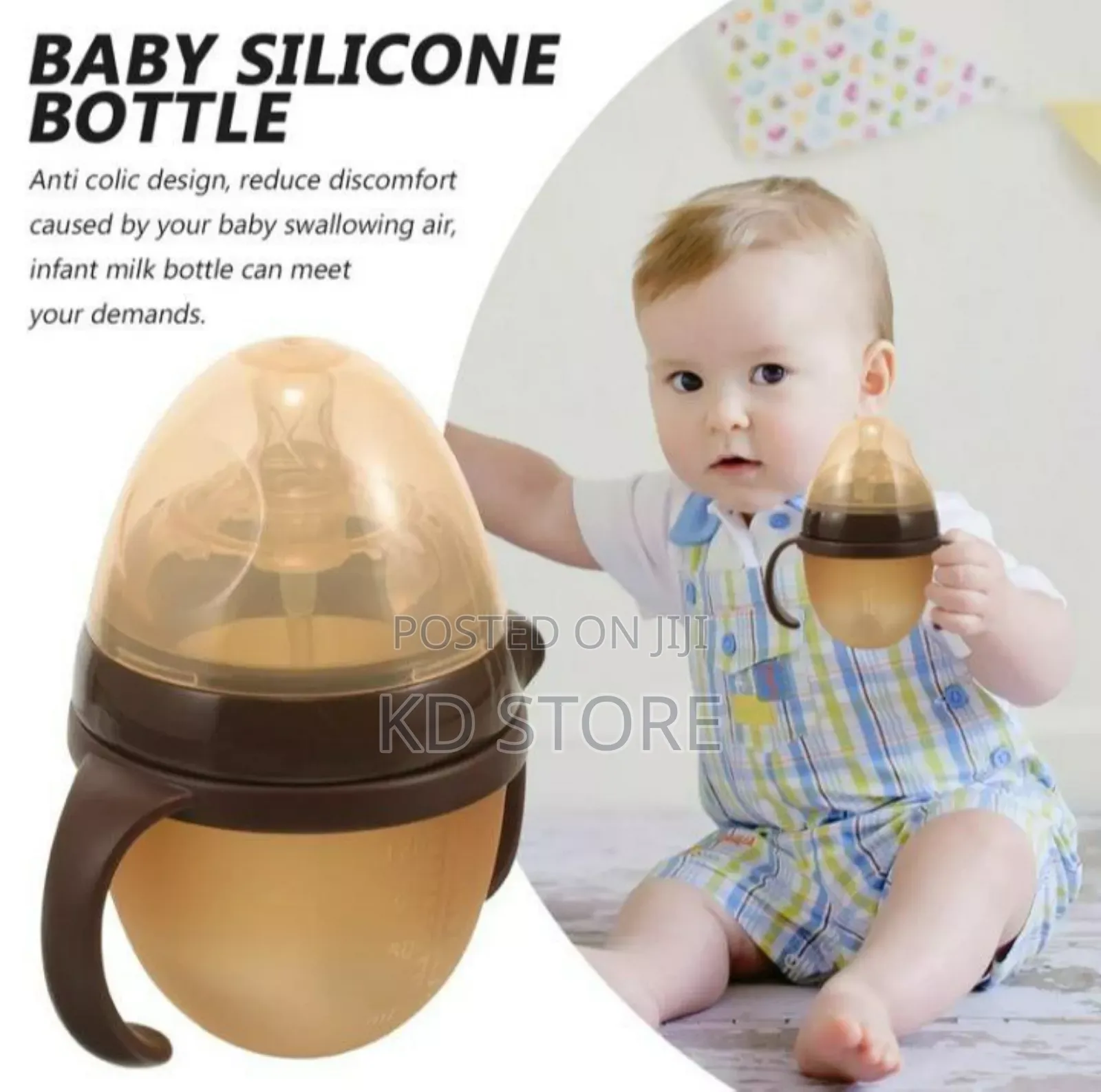 Baby Bottle With Silicone Nipple
