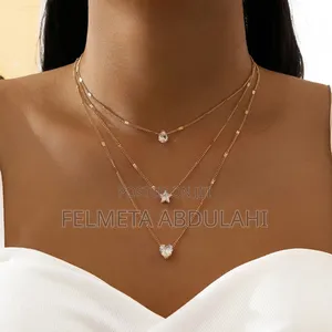 Photo - Multi Layer Pendant Necklace for Women 3 Set in 1