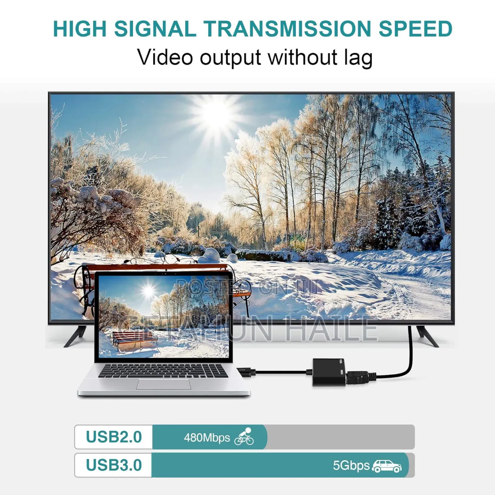 Usb 3.0 to Hdmi and Vga Adapter