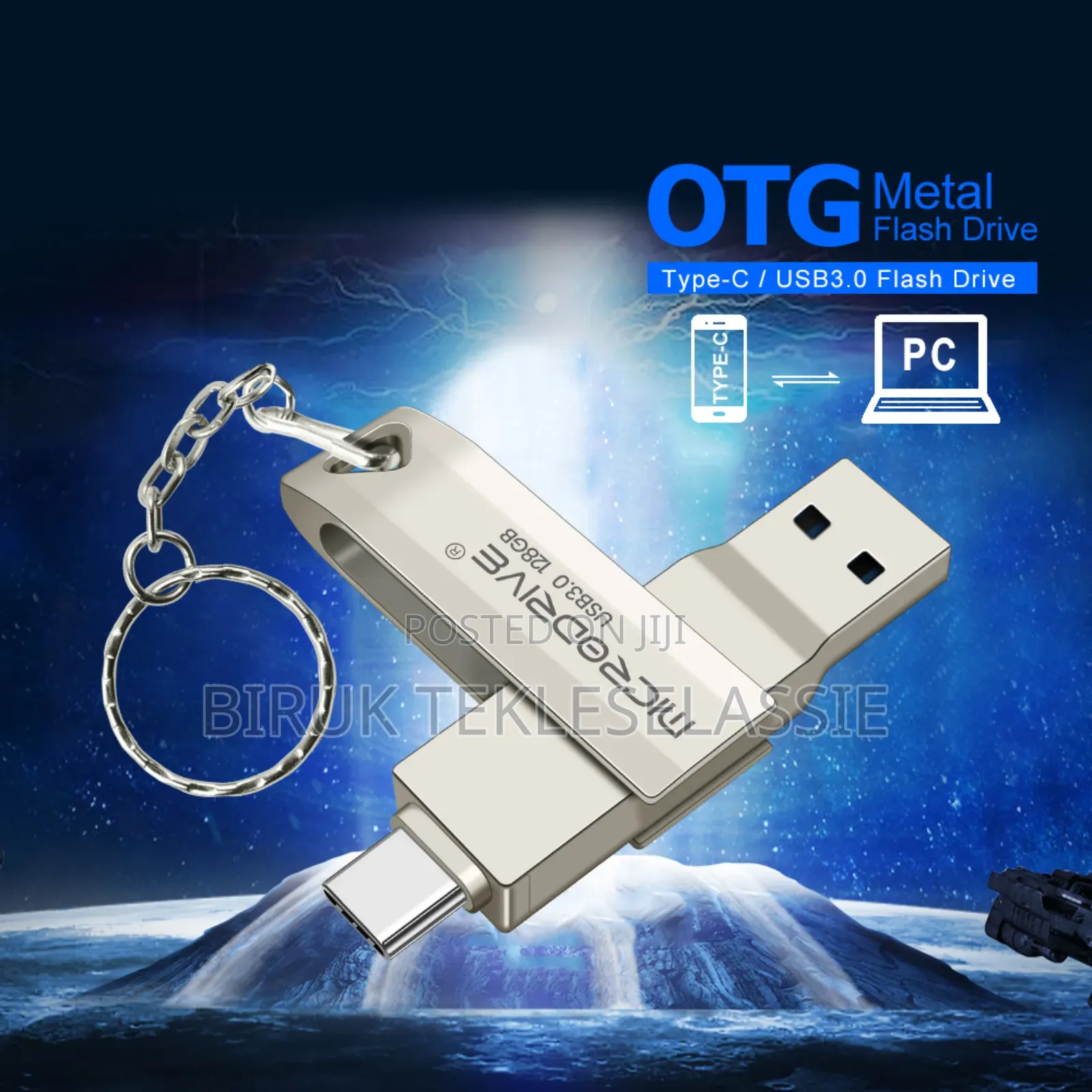 Microdrive 2 in 1 Type C Usb Flash Disk 128 Gb Flash Drive