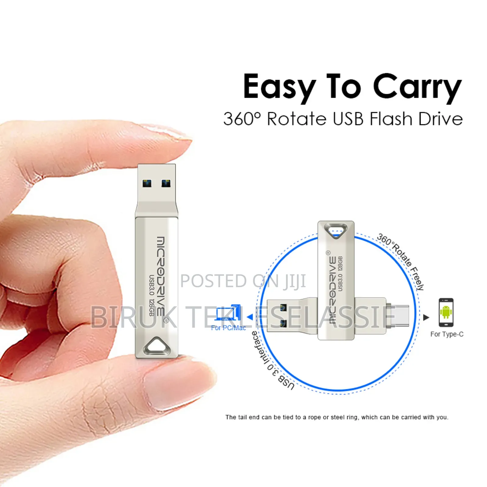 Microdrive 2 in 1 Type C Usb Flash Disk 128 Gb Flash Drive