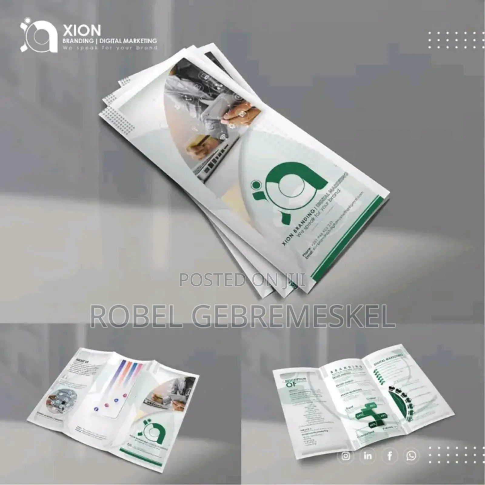 Logo, Business Card T-Shirt Note Book Flyer Magazine