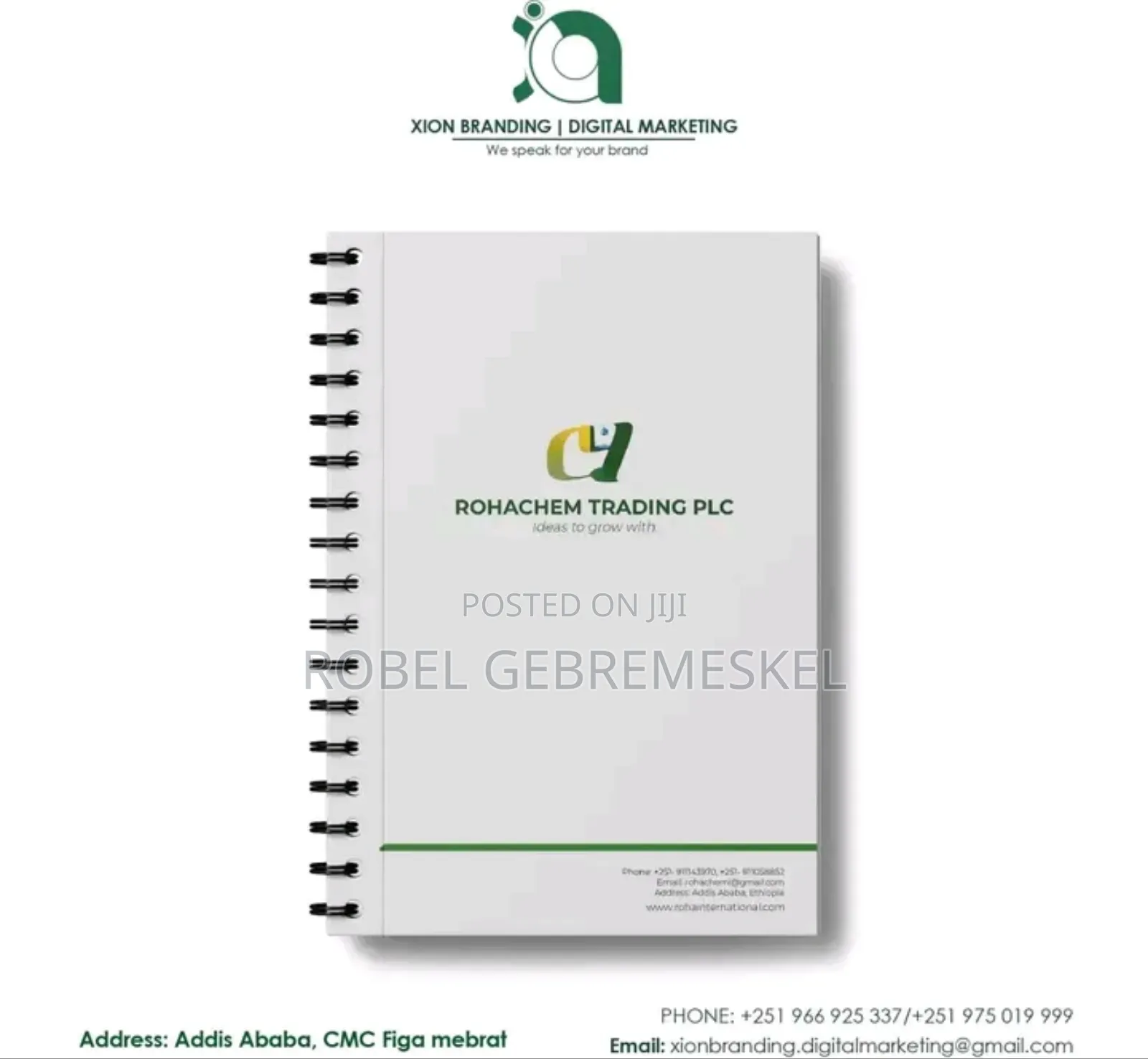 Logo, Business Card T-Shirt Note Book Flyer Magazine